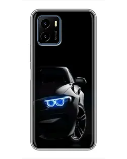Чехол для Vivo Y15s с картинкой «BMW — ночной взгляд»