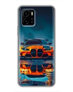 Чехол для Vivo Y15s с картинкой «BMW — золотая эмблема»