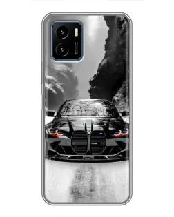 Чехол для Vivo Y15s с картинкой «BMW — акварельный дрифт»