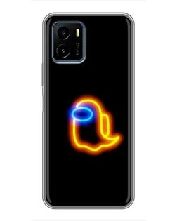Чехол для Vivo Y15s с картинкой «Among Us неоновое сияние»