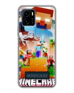 Чехол для Vivo Y15s с картинкой «Minecraft герои игры»