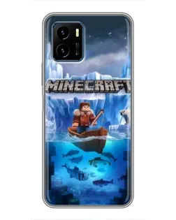 Чехол для Vivo Y15s с картинкой «Minecraft ледяной мир»
