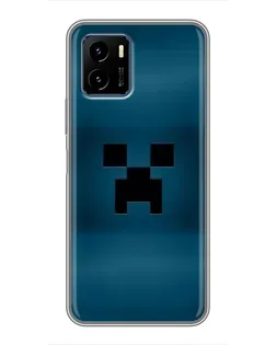 Чехол для Vivo Y15s с картинкой «Крипер текстура»