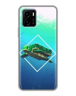 Чохол для Vivo Y15s з картинкою «Черепаха Minecraft»
