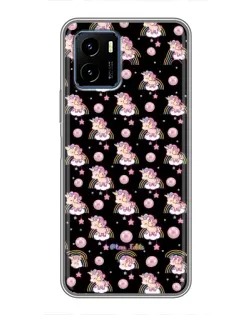 Чехол для Vivo Y15s с картинкой «Magic Unicorn паттерн»