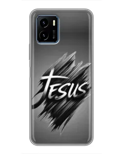 Чехол для Vivo Y15s с картинкой «Надпись Jesus Graffiti»