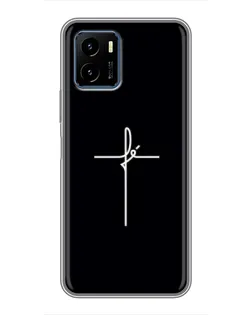 Чехол для Vivo Y15s с картинкой «Тонкий крест»
