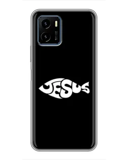 Чехол для Vivo Y15s с картинкой «Рыба Jesus»