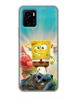 Чехол для Vivo Y15s с картинкой «Спанч Боб победитель»