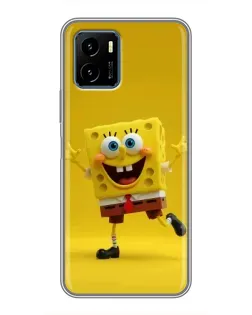 Чехол для Vivo Y15s с картинкой «Позитивный Губка Боб»