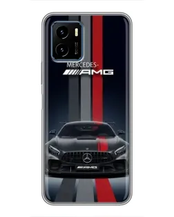 Чохол для Vivo Y15s з картинкою «Mercedes — білий карбон»
