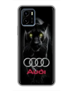 Чехол для Vivo Y15s с картинкой «Пантера и Audi»