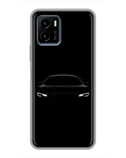 Чехол для Vivo Y15s с картинкой «Взгляд Audi в темноте»