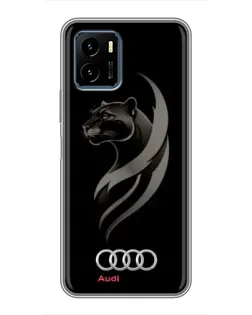 Чехол для Vivo Y15s с картинкой «Графика — пантера и Audi»