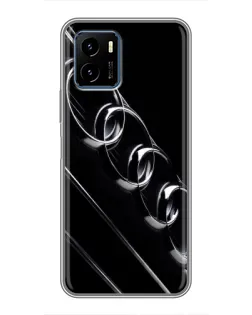Чехол для Vivo Y15s с картинкой «Audi — абстрактные кольца»