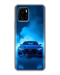 Чехол для Vivo Y15s с картинкой «Audi — голубая энергия»