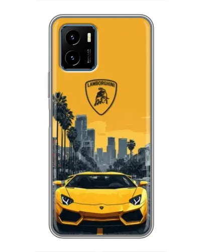 Чехол для Vivo Y15s с картинкой «Желтый Lamborghini город» Чехол для Vivo Y15s с картинкой «Желтый Lamborghini город»