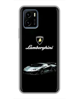 Чехол для Vivo Y15s с картинкой «Логотип Lamborghini классика»