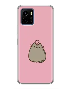Чехол для Vivo Y15s с картинкой «Pusheen сердце»