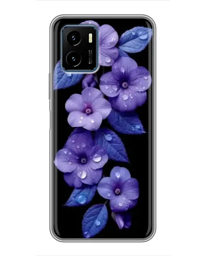 Чехол для Vivo Y15s с картинкой «Фиолетовые цветы с росою» Чехол для Vivo Y15s с картинкой «Фиолетовые цветы с росою»
