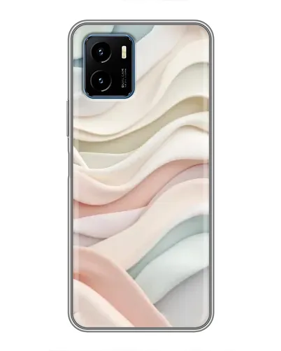 Чехол для Vivo Y15s с картинкой «Пастельные нежные волны»