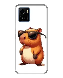 Чехол для Vivo Y15s с картинкой «Капибара в очках»
