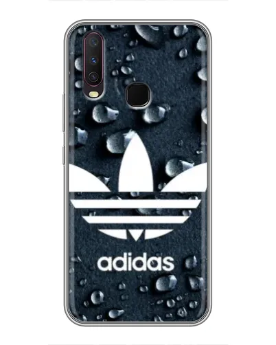 Чехол для Vivo Y17 с картинкой «Adidas Trefoil Blue»