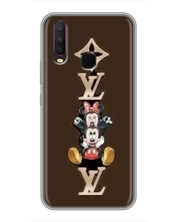 Чехол для Vivo Y17 с картинкой «LV и Микки Маус»