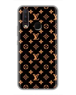 Чехол для Vivo Y17 с картинкой «Золотая монограмма LV»
