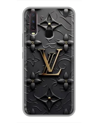Чехол для Vivo Y17 с картинкой «Кожаная текстура LV»