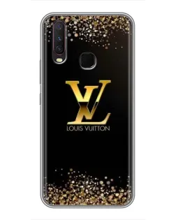 Чехол для Vivo Y17 с картинкой «LV — золотые искры»