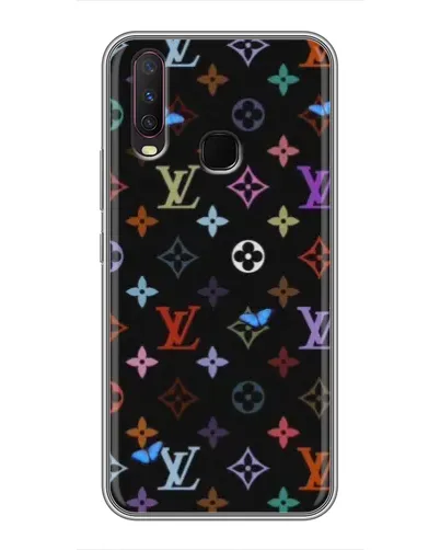 Чехол для Vivo Y17 с картинкой «Цветная монограмма LV»