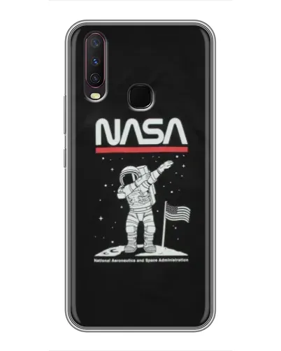 Чехол для Vivo Y17 с картинкой «NASA — шагаем по Луне» Чехол для Vivo Y17 с картинкой «NASA — шагаем по Луне»