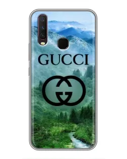 Чехол для Vivo Y17 с картинкой «Gucci — горный пейзаж»
