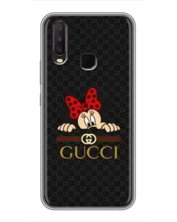 Чехол для Vivo Y17 с картинкой «Минни Маус Gucci — черный»