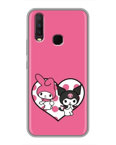 Чехол для Vivo Y17 с картинкой «Kuromi и My Melody»