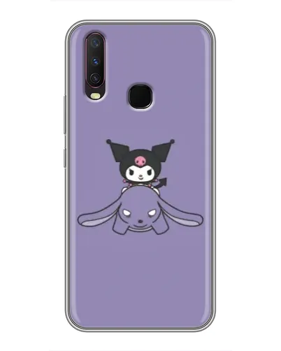 Чехол для Vivo Y17 с картинкой «Kuromi на лиловом фоне»
