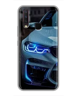 Чехол для Vivo Y17 с картинкой «Взгляд BMW с синими фарами» Чехол для Vivo Y17 с картинкой «Взгляд BMW с синими фарами»