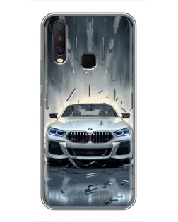 Чехол для Vivo Y17 с картинкой «BMW в свете фар»