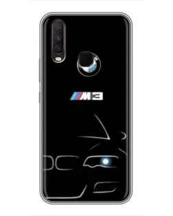 Чехол для Vivo Y17 с картинкой «Минималистичный принт BMW M3»