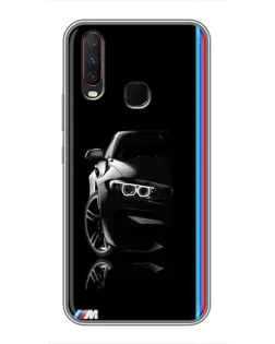 Чехол для Vivo Y17 с картинкой «Силуэт BMW в темноте»