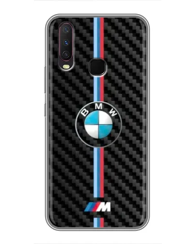 Чехол для Vivo Y17 с картинкой «Эмблема BMW и карбон» Чехол для Vivo Y17 с картинкой «Эмблема BMW и карбон»