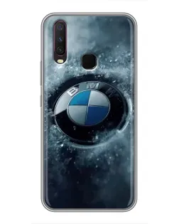 Чехол для Vivo Y17 с картинкой «Логотип BMW — лед»
