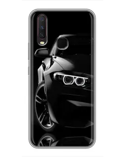 Чехол для Vivo Y17 с картинкой «Черная BMW — профиль»
