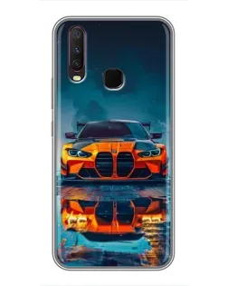 Чехол для Vivo Y17 с картинкой «BMW — золотая эмблема»