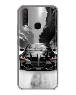 Чехол для Vivo Y17 с картинкой «BMW — акварельный дрифт»