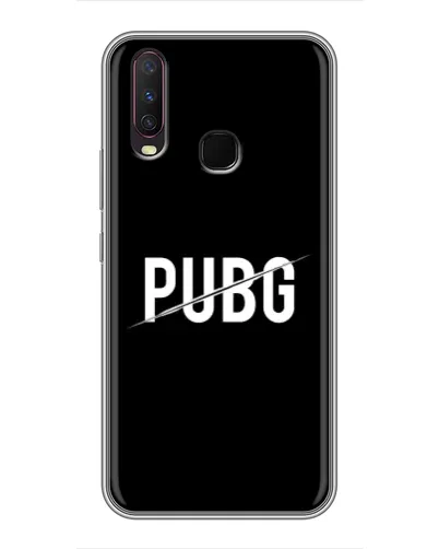 Чехол для Vivo Y17 с картинкой «PUBG — белый логотип»