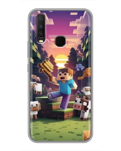 Чехол для Vivo Y17 с картинкой «Стив на ферме» Чехол для Vivo Y17 с картинкой «Стив на ферме»
