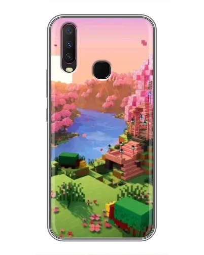 Чехол для Vivo Y17 с картинкой «Розовое дерево Minecraft» Чехол для Vivo Y17 с картинкой «Розовое дерево Minecraft»