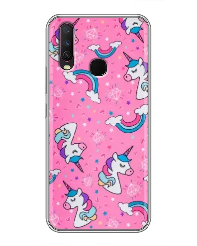 Чехол для Vivo Y17 с картинкой «Unicorn паттерн розовый» Чехол для Vivo Y17 с картинкой «Unicorn паттерн розовый»